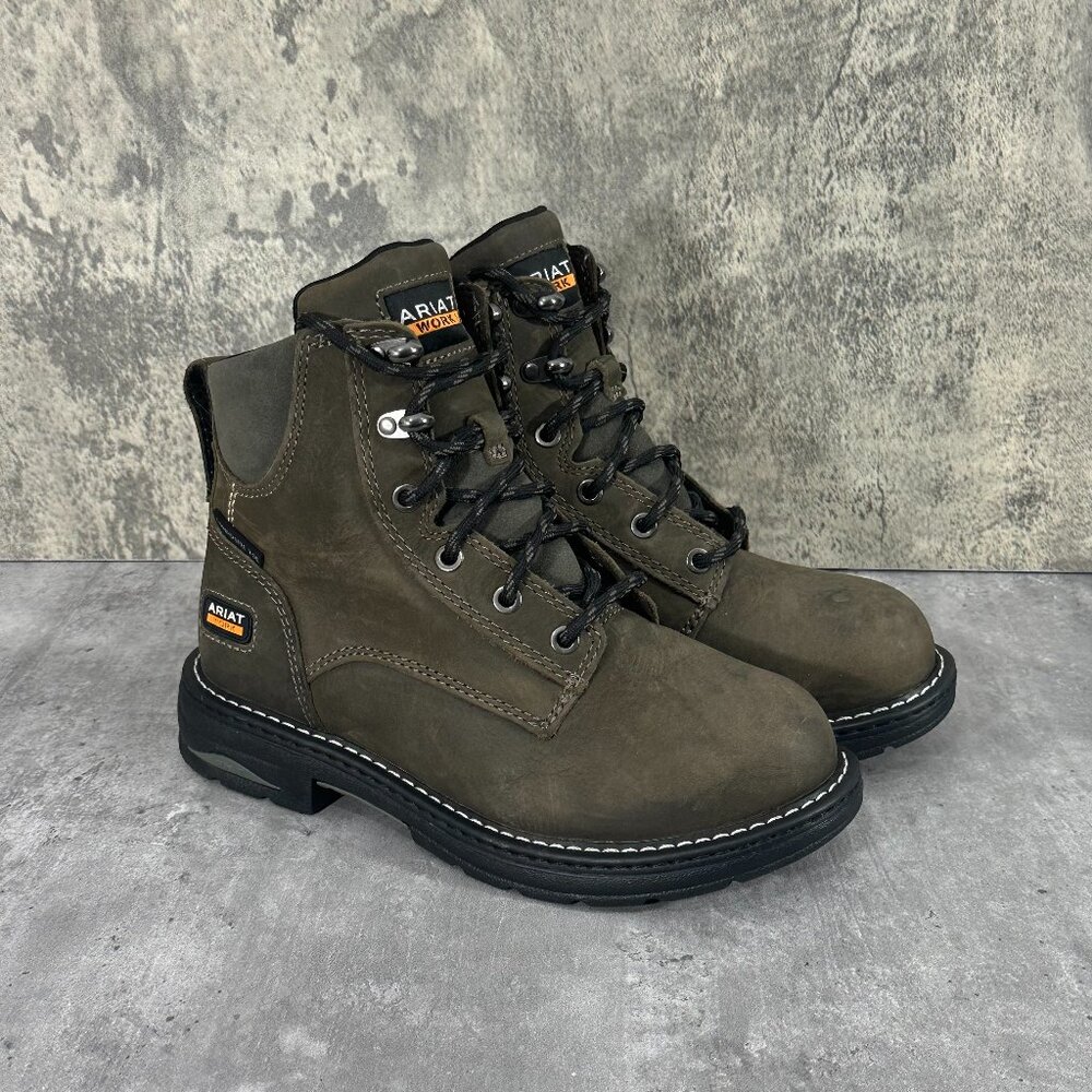 Ariat Casey 6" Composite Boots 6 Wide Oil/Slip Resistant Workwear  Lace Up